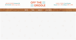 Desktop Screenshot of offthegriddle.com